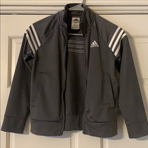 Gray adidas track jacket. Size small- 8